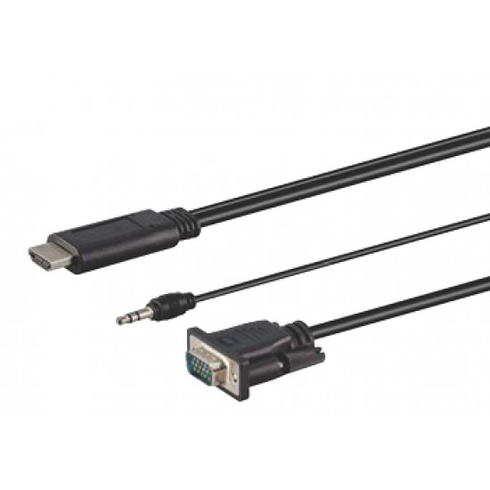 1.8M HDMI MALE TO VGA MALE WITH AUDIO CABLE 1.8M HDMI MALE TO VGA MALE WITH AUDIO CABLE
