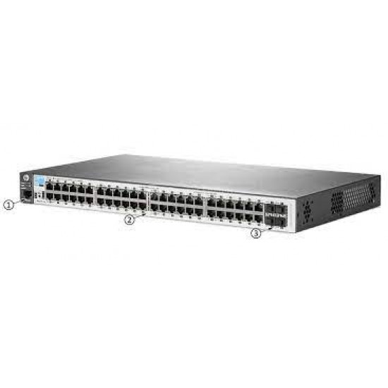 HP Switch (2530-48-PoE+), 48 Port + 4 SFP ports 1000Mbps ports, fixed(desktop/19 telco rack), Basic Layer2,POE, Managed Switch HP Switch (2530-48-PoE+), 48 Port + 4 SFP ports 1000Mbps ports, fixed(desktop/19 telco rack), Basic Layer2,POE, Managed Switch