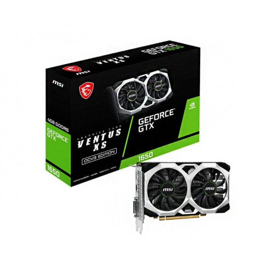 GeForce GTX 1650 D6 VENTUS XS OCV1, 4GB DDR6, 128-bit VRAM, 4 Core Boost GeForce GTX 1650 D6 VENTUS XS OCV1, 4GB DDR6, 128-bit VRAM, 4 Core Boost