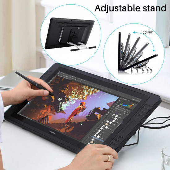HUION Kamvas Pro 20 graphic tablet 5080 lpi 434.88 x 238.68 mm USB Black HUION Kamvas Pro 20 graphic tablet 5080 lpi 434.88 x 238.68 mm USB Black