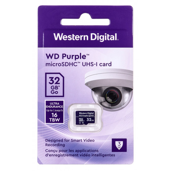 Western Digital WD Purple SC QD101 memory card 32 GB MicroSDHC Class 10 Western Digital WD Purple SC QD101 memory card 32 GB MicroSDHC Class 10