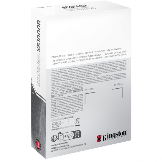 1TB Kingston XS1000 USB 3.2 Gen2 Red 1TB Kingston XS1000 USB 3.2 Gen2 Red