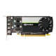 NVIDIA Quadro T1000 (4GB GDDR-6), 4x mDP1.4 Ports, PCI Express 3.0 x16 Low-Profile (w/ LP Bracket), Workstation Graphics Card / GPU (4x Mini Display Ports) NVIDIA Quadro T1000 (4GB GDDR-6), 4x mDP1.4 Ports, PCI Express 3.0 x16 Low-Profile (w/ LP Bracket), Workstation Graphics Card / GPU (4x Mini Display Ports)