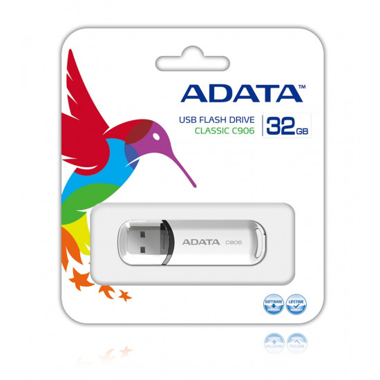 ADATA 32GB C906 USB flash drive USB Type-A 2.0 White ADATA 32GB C906 USB flash drive USB Type-A 2.0 White