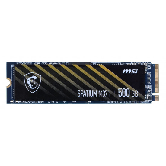 MSI SPATIUM M371 NVME M.2 internal solid state drive 500 GB PCI Express 3.0 MSI SPATIUM M371 NVME M.2 internal solid state drive 500 GB PCI Express 3.0