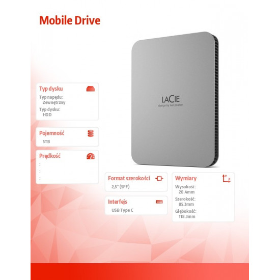 PortableDrive 5TB USB-C STLP5000400