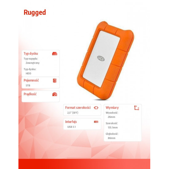 Rugged 5TB USB3.1 2,5 STFR5000800 Rugged 5TB USB3.1 2,5 STFR5000800