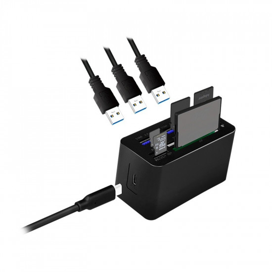 USB3.2 Gen 1 docking sta tion, 8-port, mini,blac USB3.2 Gen 1 docking sta tion, 8-port, mini,blac
