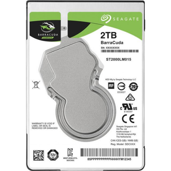 HDD|SEAGATE|Barracuda|2TB|SATA 3.0|128 MB|5400 rpm|2,5|Thickness 7mm|ST2000LM015 HDD|SEAGATE|Barracuda|2TB|SATA 3.0|128 MB|5400 rpm|2,5|Thickness 7mm|ST2000LM015