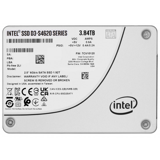 SSD Solidigm (Intel) S4620 3.84TB SATA 2.5 SSDSC2KG038TZ01 (DWPD up to 5) SSD Solidigm (Intel) S4620 3.84TB SATA 2.5 SSDSC2KG038TZ01 (DWPD up to 5)