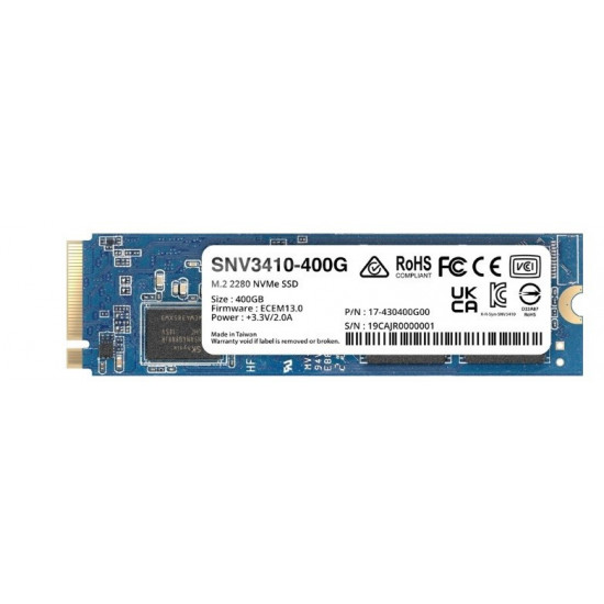 Synology SNV3410 400 GB M.2 PCI Express 3.0 NVMe Synology SNV3410 400 GB M.2 PCI Express 3.0 NVMe