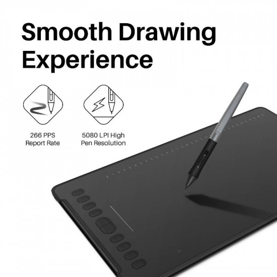 HUION H1161 graphic tablet 5080 lpi 279.4 x 174.6 mm USB Black HUION H1161 graphic tablet 5080 lpi 279.4 x 174.6 mm USB Black
