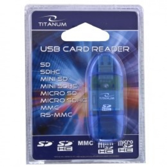 TITANUM TA101B card reader Blue USB 2.0 TITANUM TA101B card reader Blue USB 2.0