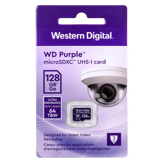 Western Digital WD Purple SC QD101 memory card 128 GB MicroSDXC Class 10 Western Digital WD Purple SC QD101 memory card 128 GB MicroSDXC Class 10
