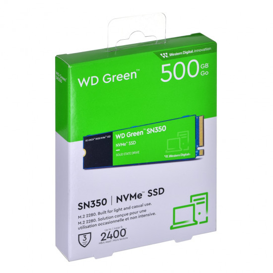 Western Digital Green SN350 500 GB M.2 PCI Express 3.0 NVMe TLC Western Digital Green SN350 500 GB M.2 PCI Express 3.0 NVMe TLC